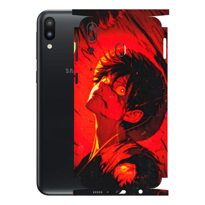 Samsung M/F/Note/Flip and C Phone Skins (All Models) - D.Luffy Power Up One Piece Anime - 3D Embossed Finish (L-326) Samsung Galaxy M20