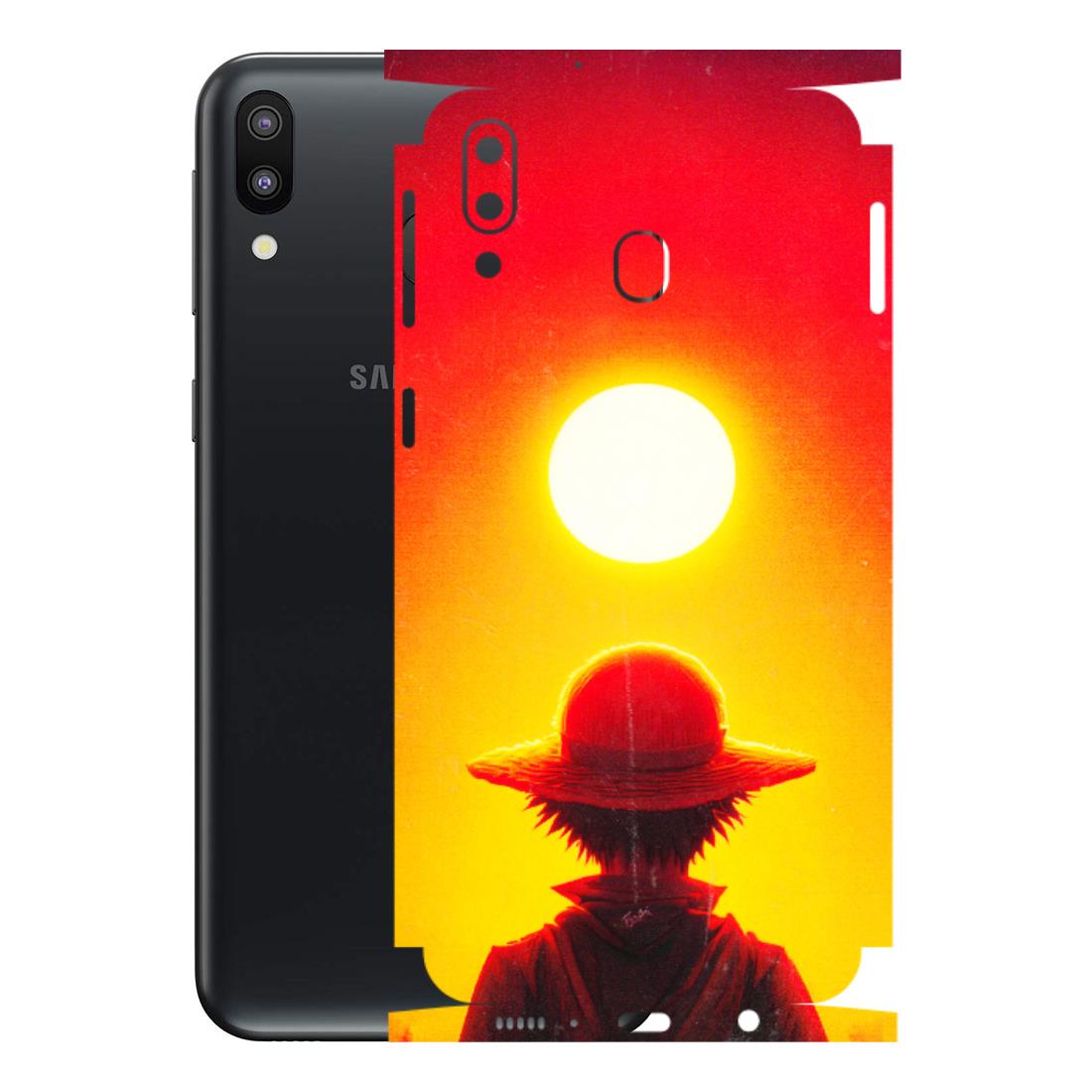 Samsung M/F/Note/Flip and C Phone Skins (All Models) - Cool Sunset With Monkey D.Luffy Anime - 3D Embossed Finish (L-329) Samsung Galaxy M20