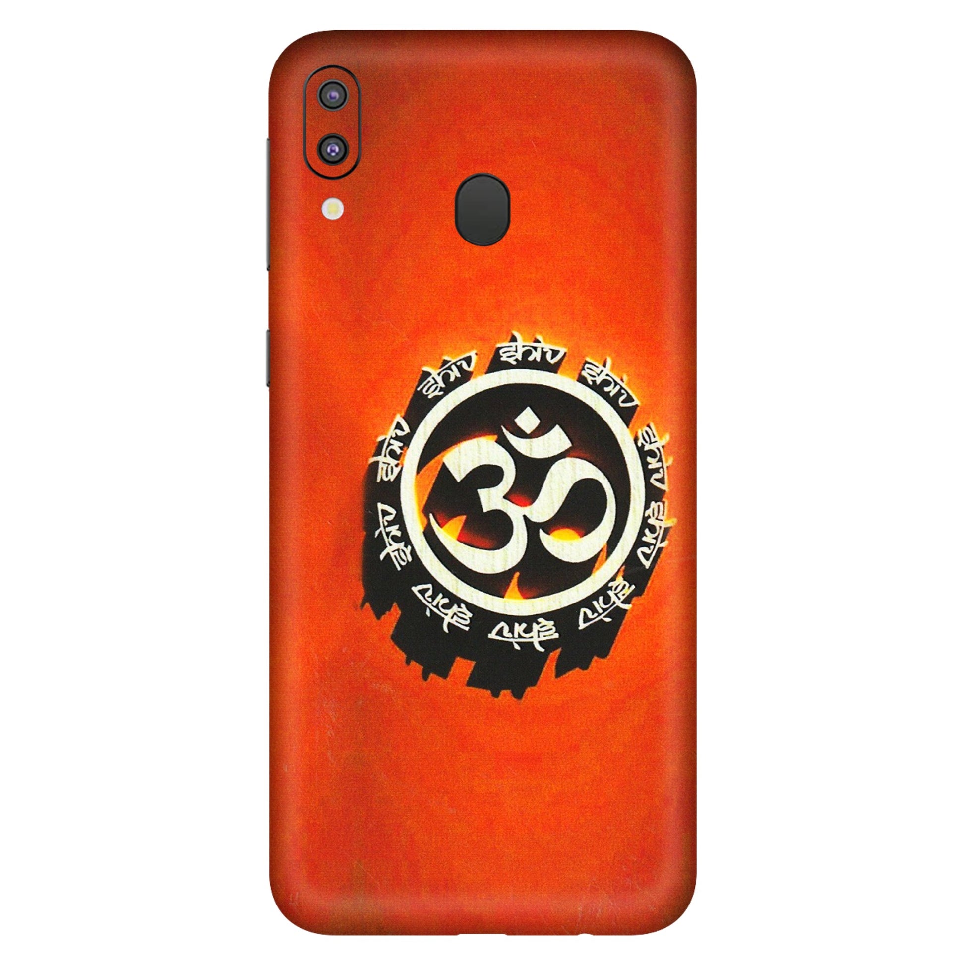 Samsung M/F/Note/Flip and C Phone Skins (All Models) - Aum Shiv Orange - 3D Embossed Finish (L-32) Samsung Galaxy M20