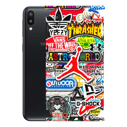 Samsung M/F/Note/Flip and C Phone Skins (All Models) - Multi Brands Sticker Graffiti - 3D Embossed Finish (L-37) Samsung Galaxy M20