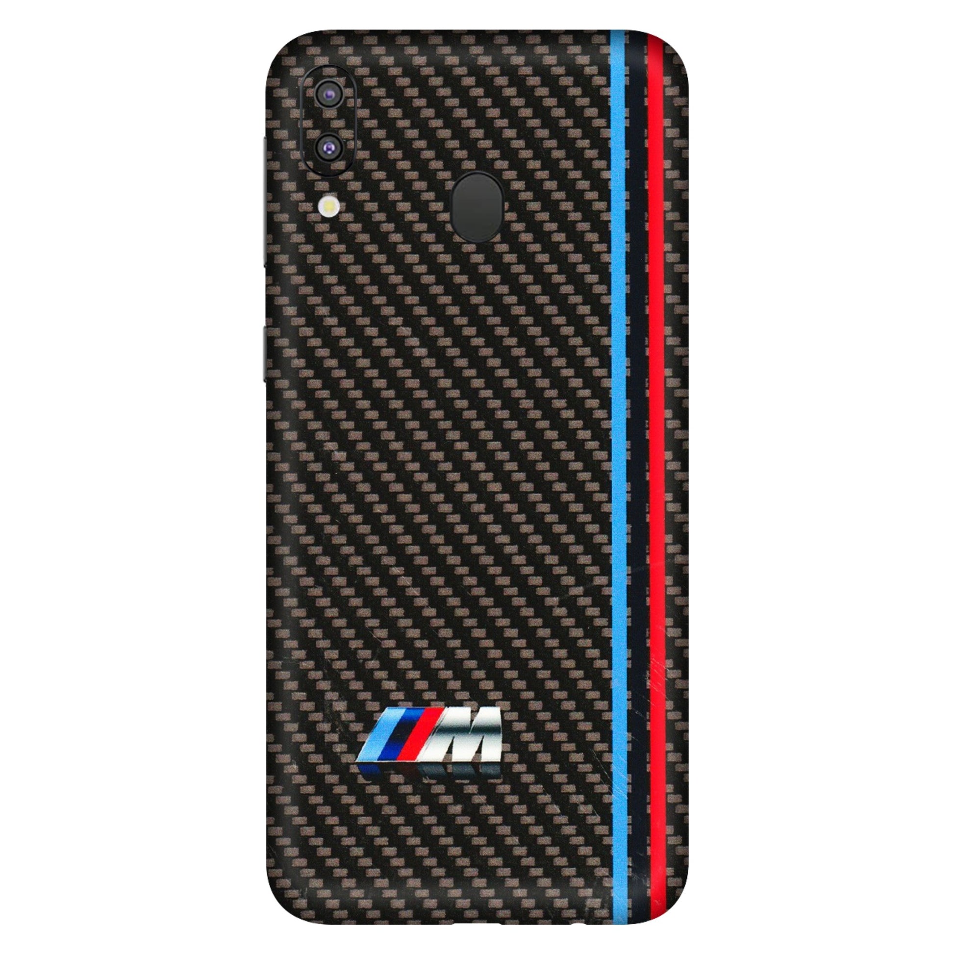 Samsung M/F/Note/Flip and C Phone Skins (All Models) - BM Carbon Fiber Feels - 3D Embossed Finish (L-38) Samsung Galaxy M20