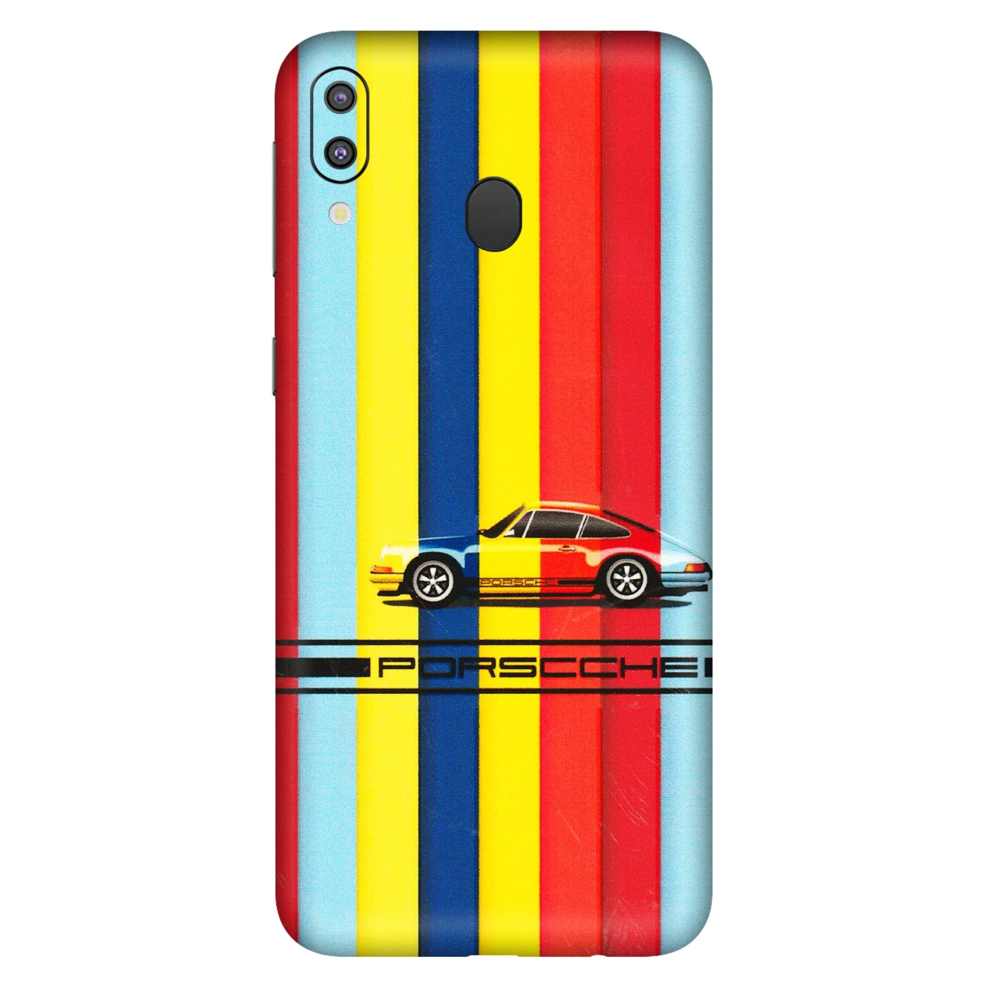 Samsung M/F/Note/Flip and C Phone Skins (All Models) - Multicolour Porche - 3D Embossed Finish (L-39) Samsung Galaxy M20