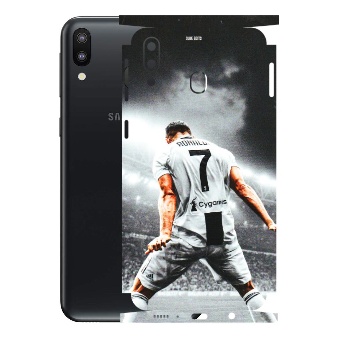Samsung M/F/Note/Flip and C Phone Skins (All Models) - Ronaldo CR7 Crazy - 3D Embossed Finish (L-44) Samsung Galaxy M20