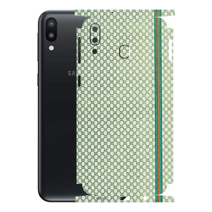 Samsung M/F/Note/Flip and C Phone Skins (All Models) - Gucci Fabric Pattern - 3D Embossed Finish (L-73) Samsung Galaxy M20