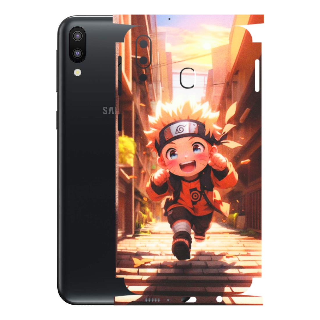 Samsung M/F/Note/Flip and C Phone Skins (All Models) - Naruto Cute Toon Running - Matte Finish (M-04) Samsung Galaxy M20