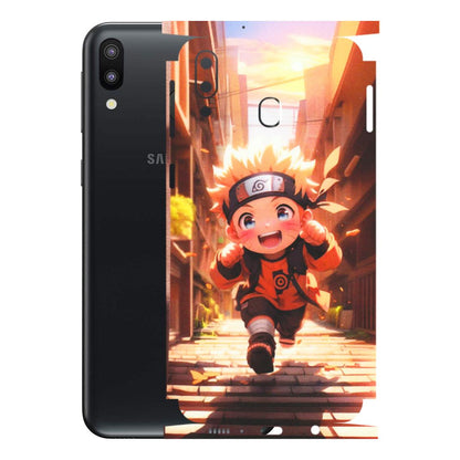Samsung M/F/Note/Flip and C Phone Skins (All Models) - Naruto Cute Toon Running - Matte Finish (M-04) Samsung Galaxy M20