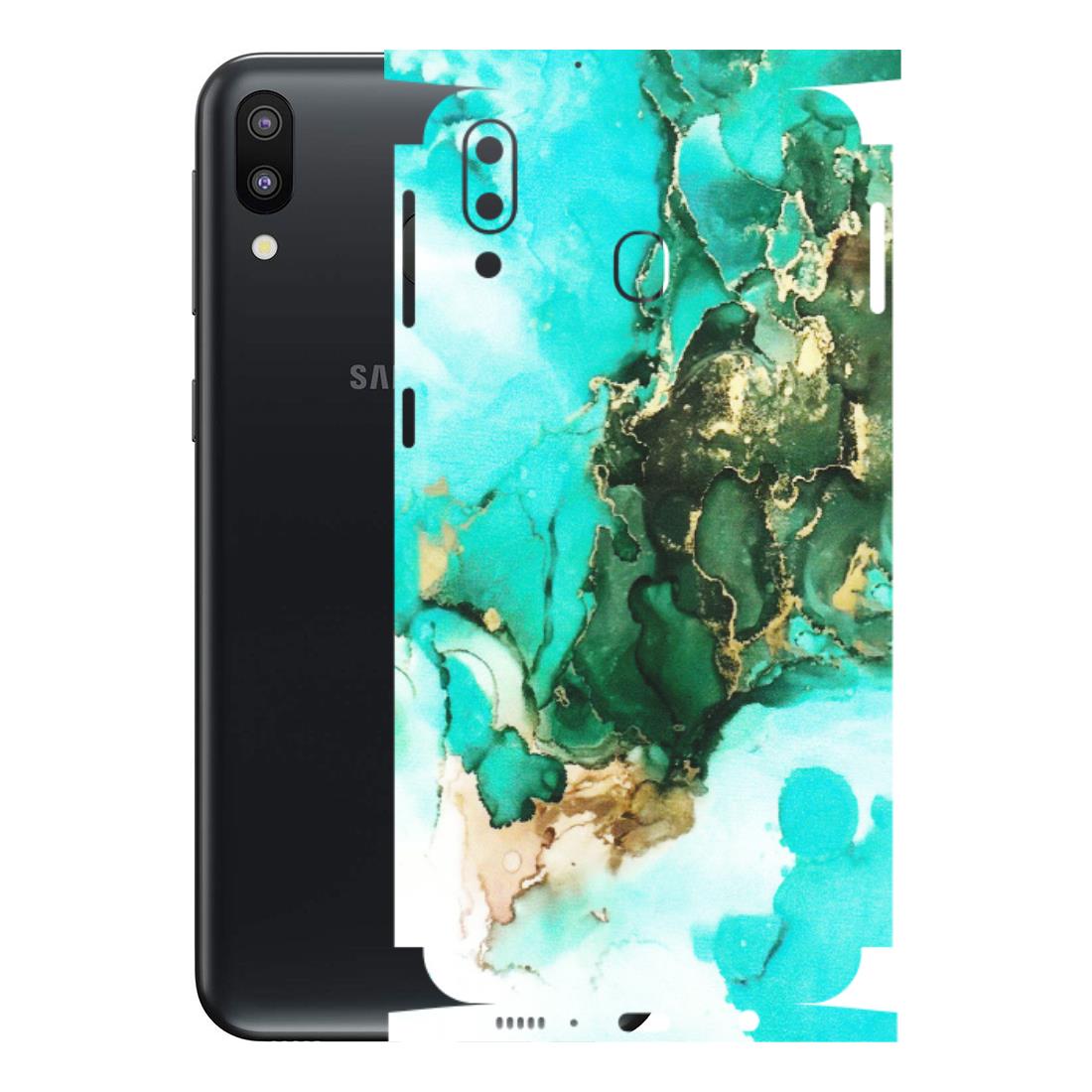 Samsung M/F/Note/Flip and C Phone Skins (All Models) - The Blue Gold Marble - Matte Finish (M-124) Samsung Galaxy M20