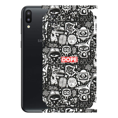 Samsung M/F/Note/Flip and C Phone Skins (All Models) - Dope Stay Classy Black Doodles - Matte Finish (M-126) Samsung Galaxy M20