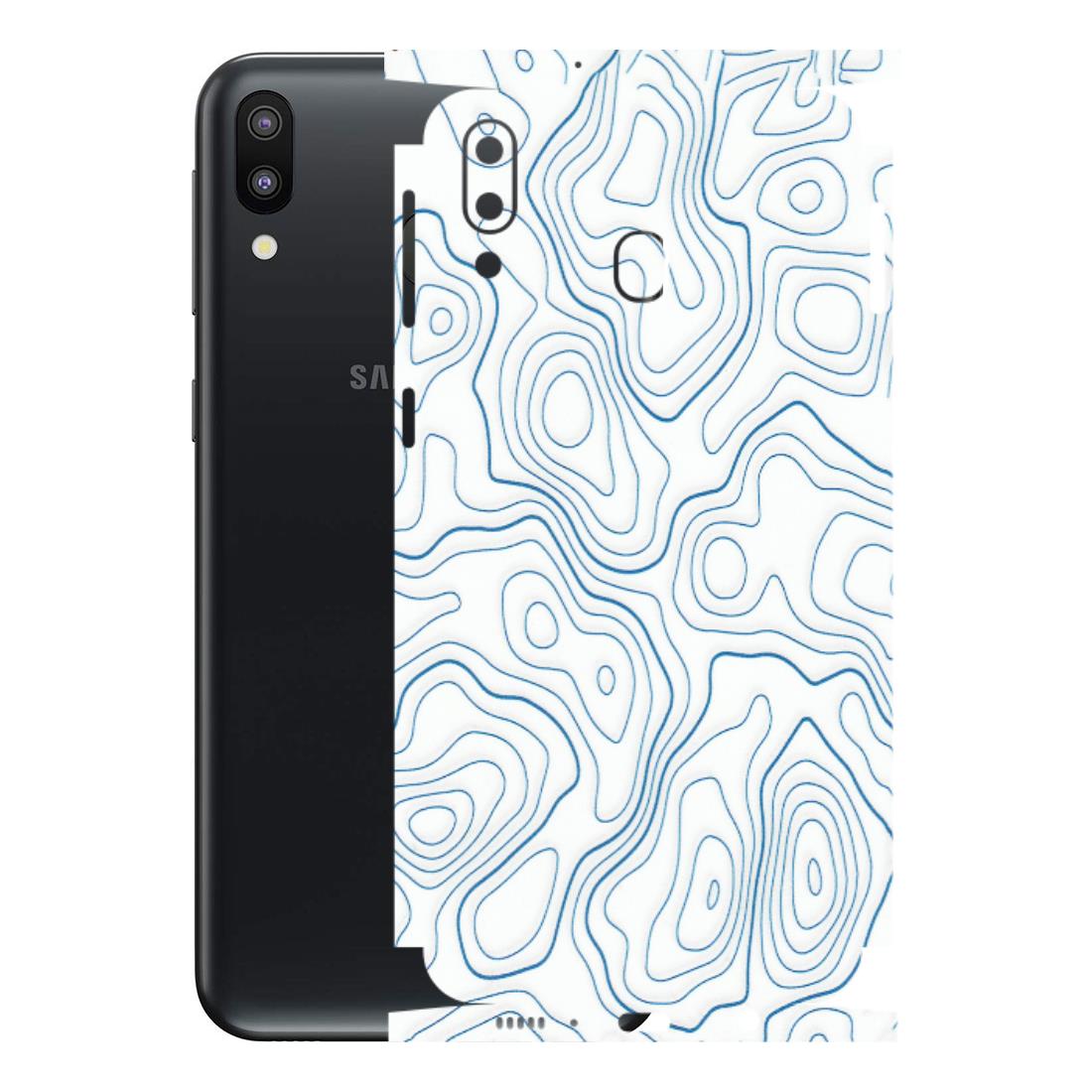 Samsung M/F/Note/Flip and C Phone Skins (All Models) - Blue And White Swirls - Matte Finish (M-139) Samsung Galaxy M20