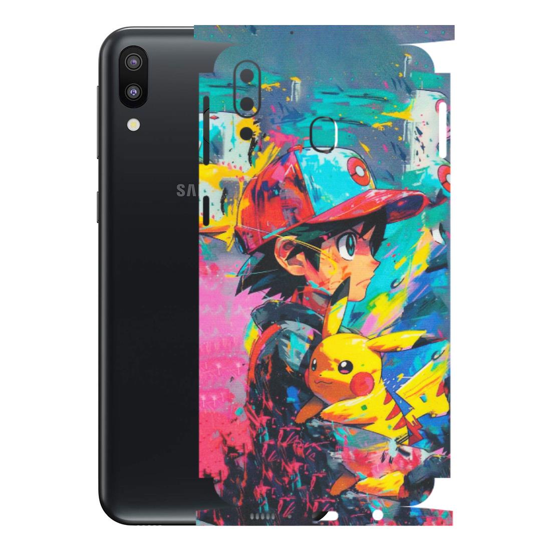Samsung M/F/Note/Flip and C Phone Skins (All Models) - Ash & Pikachu - Matte Finish (M-26) Samsung Galaxy M20