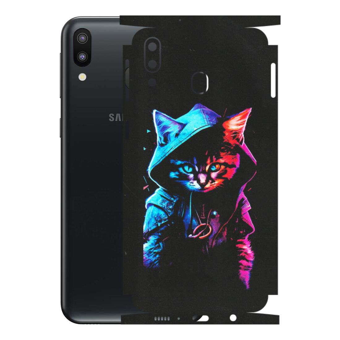 Samsung M/F/Note/Flip and C Phone Skins (All Models) - Cyberpunk Cat - Matte Finish (M-45) Samsung Galaxy M20