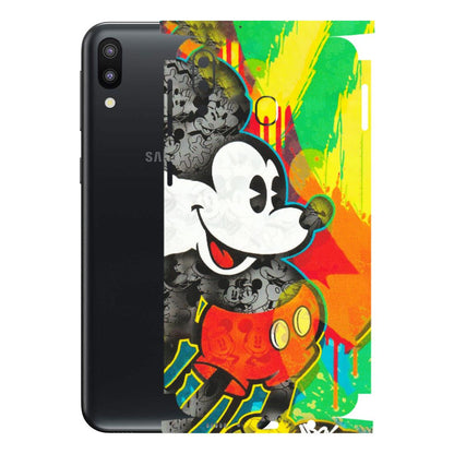 Samsung M/F/Note/Flip and C Phone Skins (All Models) - Multiple Mickey With Colourful Texture - Matte Finish (M-84) Samsung Galaxy M20