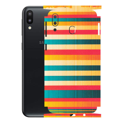 Samsung M/F/Note/Flip and C Phone Skins (All Models) - Colourful Stripes Soothing Effect - Matte Finish (M-86) Samsung Galaxy M20