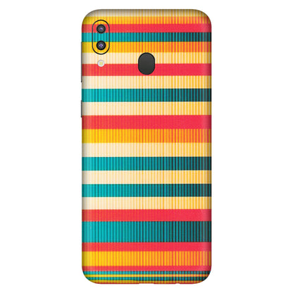 Samsung M/F/Note/Flip and C Phone Skins (All Models) - Colourful Stripes Soothing Effect - Matte Finish (M-86) Samsung Galaxy M20