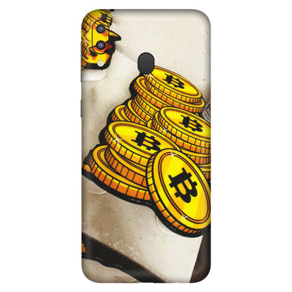 Samsung M/F/Note/Flip and C Phone Skins (All Models) - Billionaire Bitcoin Collection - Matte Finish (M-92) Samsung Galaxy M20