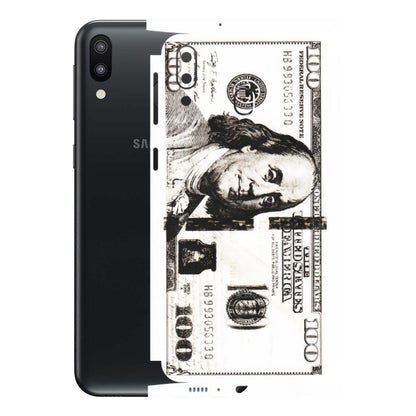 Samsung M/F/Note/Flip and C Phone Skins (All Models) - 100 Dollar Currency - Transparent Finish (T-01) Samsung Galaxy M20