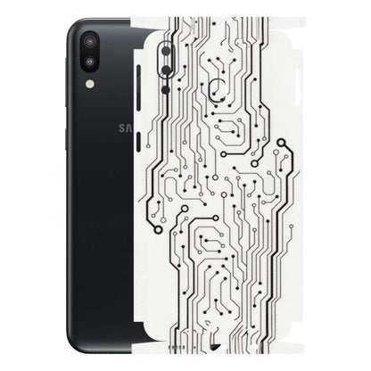 Samsung M/F/Note/Flip and C Phone Skins (All Models) - Tech Circuits - Transparent Finish (T-03) Samsung Galaxy M20