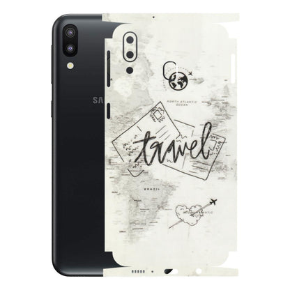 Samsung M/F/Note/Flip and C Phone Skins (All Models) - Travel Ticket - Transparent Finish (T-06) Samsung Galaxy M20