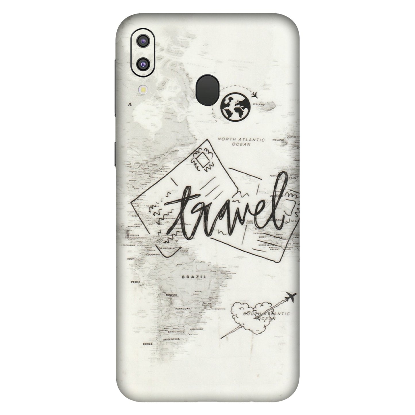 Samsung M/F/Note/Flip and C Phone Skins (All Models) - Travel Ticket - Transparent Finish (T-06) Samsung Galaxy M20