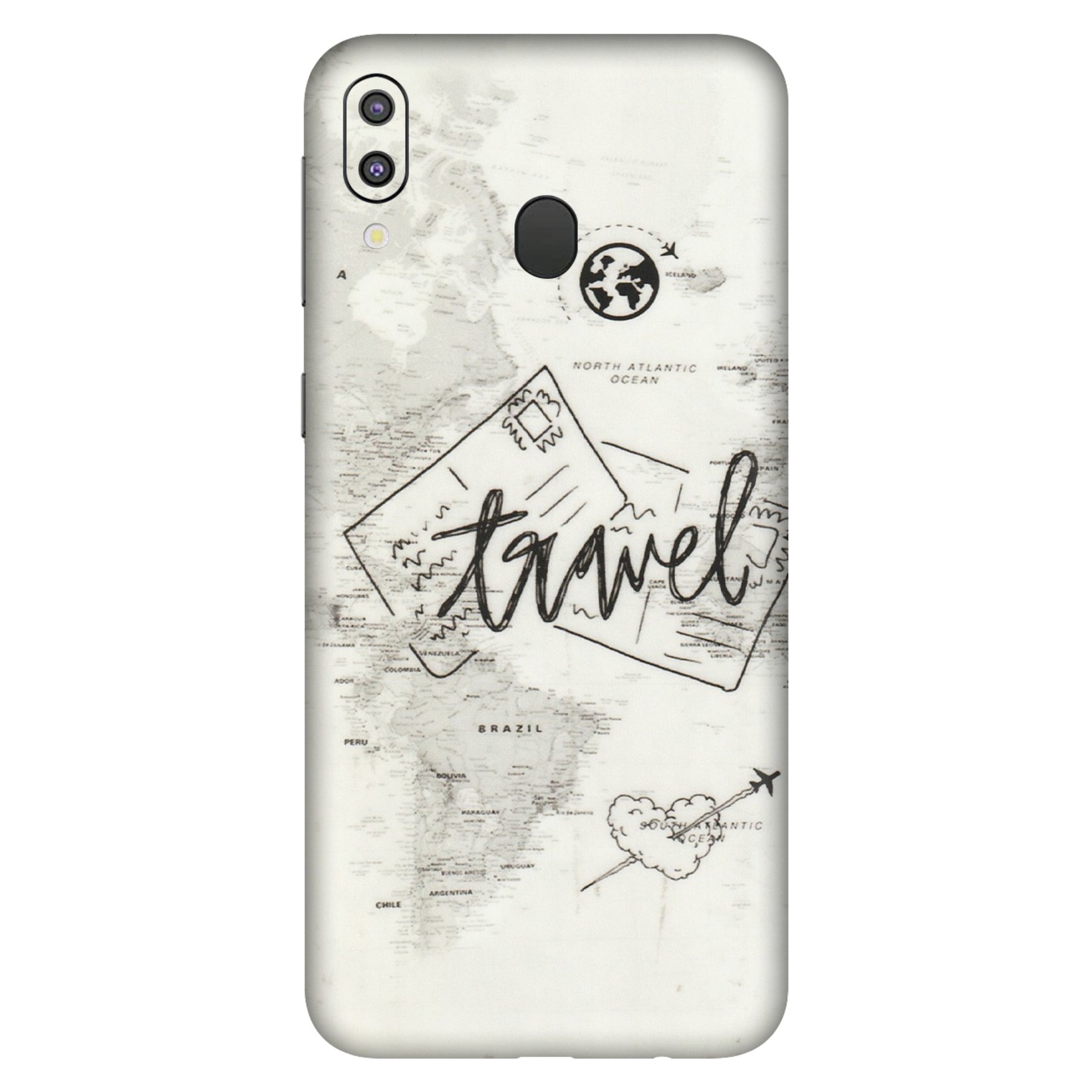 Samsung M/F/Note/Flip and C Phone Skins (All Models) - Travel Ticket - Transparent Finish (T-06) Samsung Galaxy M20