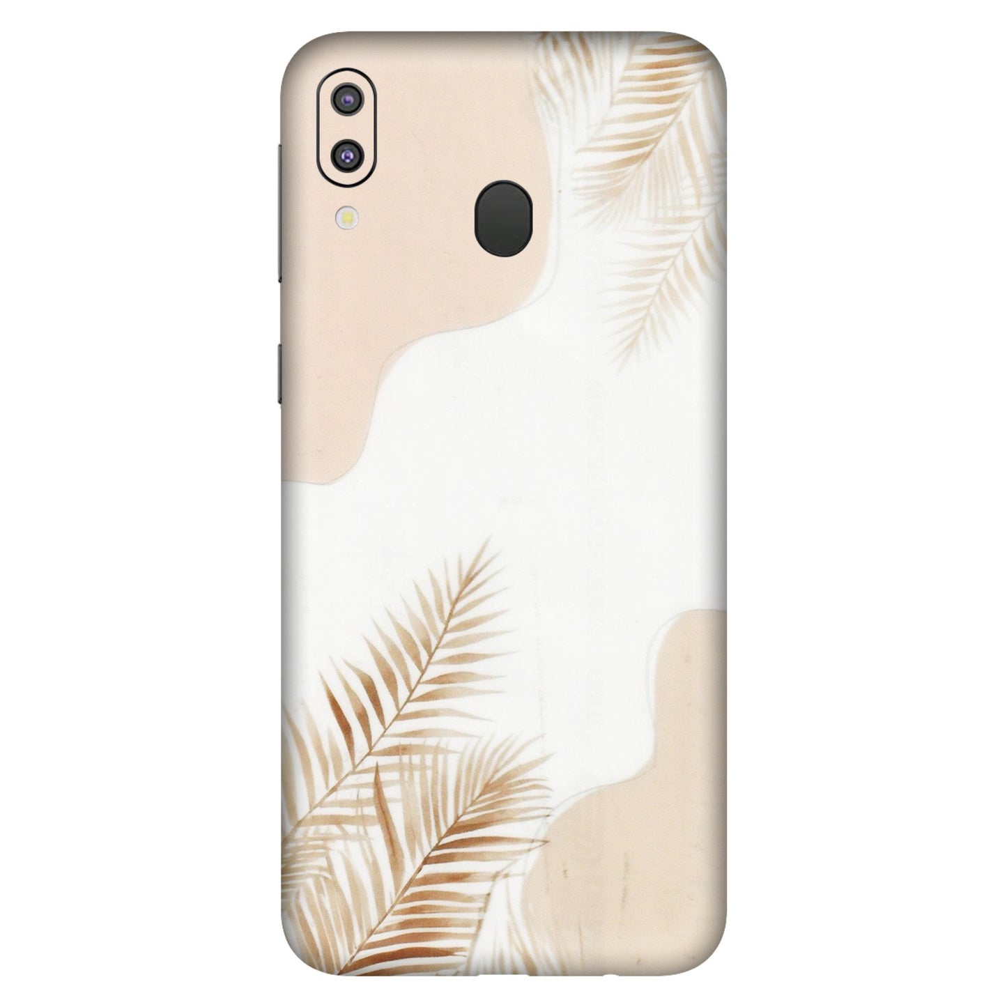 Samsung M/F/Note/Flip and C Phone Skins (All Models) - Gold Petals Abstract - Transparent Finish (T-08) Samsung Galaxy M20