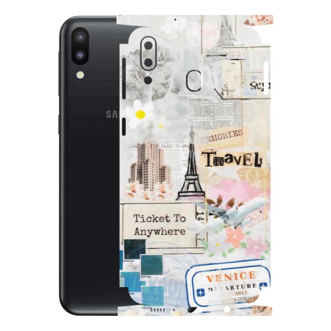 Samsung M/F/Note/Flip and C Phone Skins (All Models) - Travel Memories - Transparent Finish (T-09) Samsung Galaxy M20