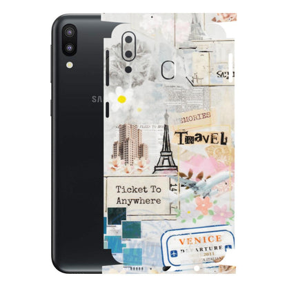Samsung M/F/Note/Flip and C Phone Skins (All Models) - Travel Memories - Transparent Finish (T-09) Samsung Galaxy M20
