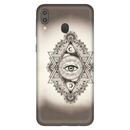 Samsung M/F/Note/Flip and C Phone Skins (All Models) - Illuminati Great Eye - Transparent Finish (T-14) Samsung Galaxy M20
