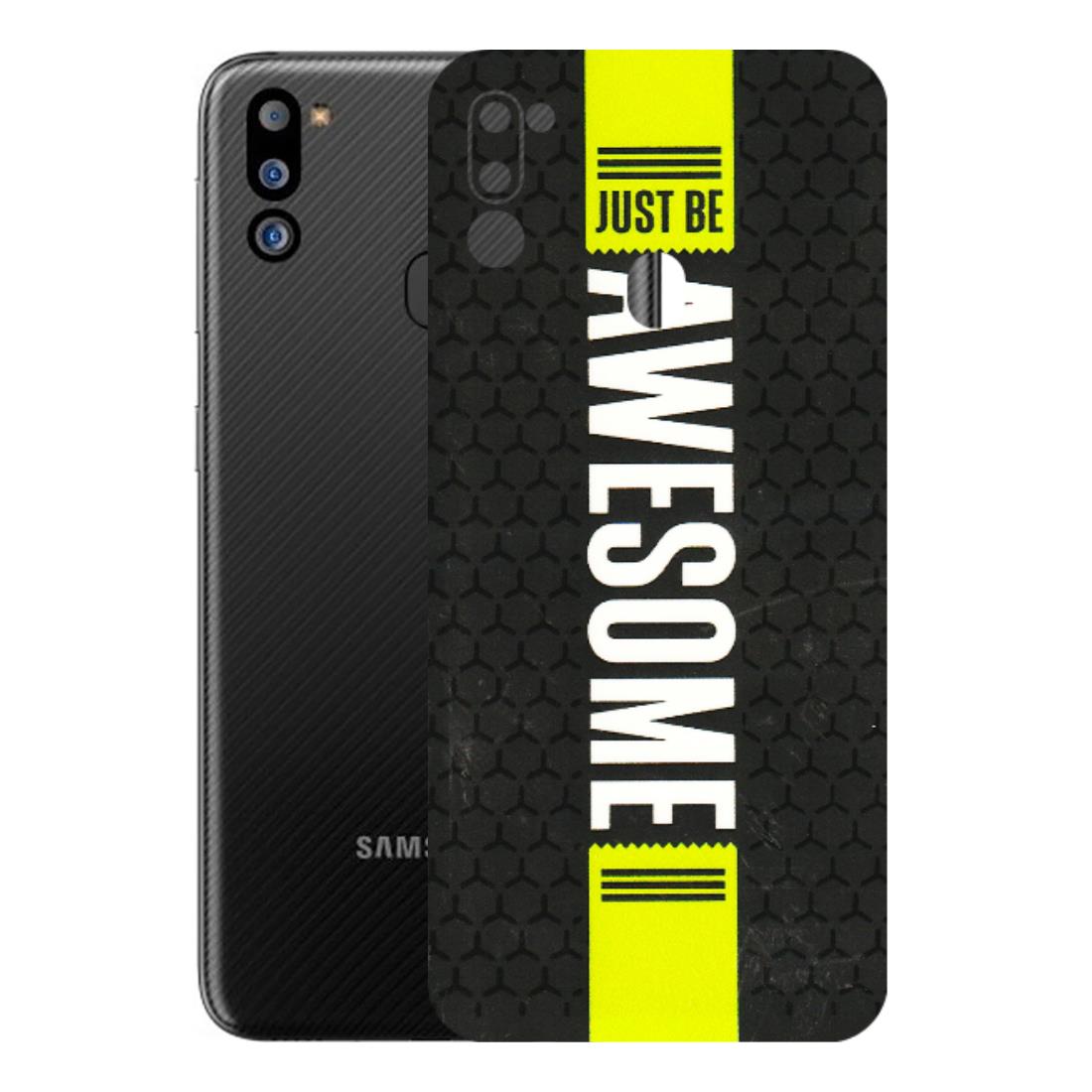 Samsung M/F/Note/Flip and C Phone Skins (All Models) - Just Be Awesome - 3D Embossed Finish (L-101) Samsung Galaxy M21 2021