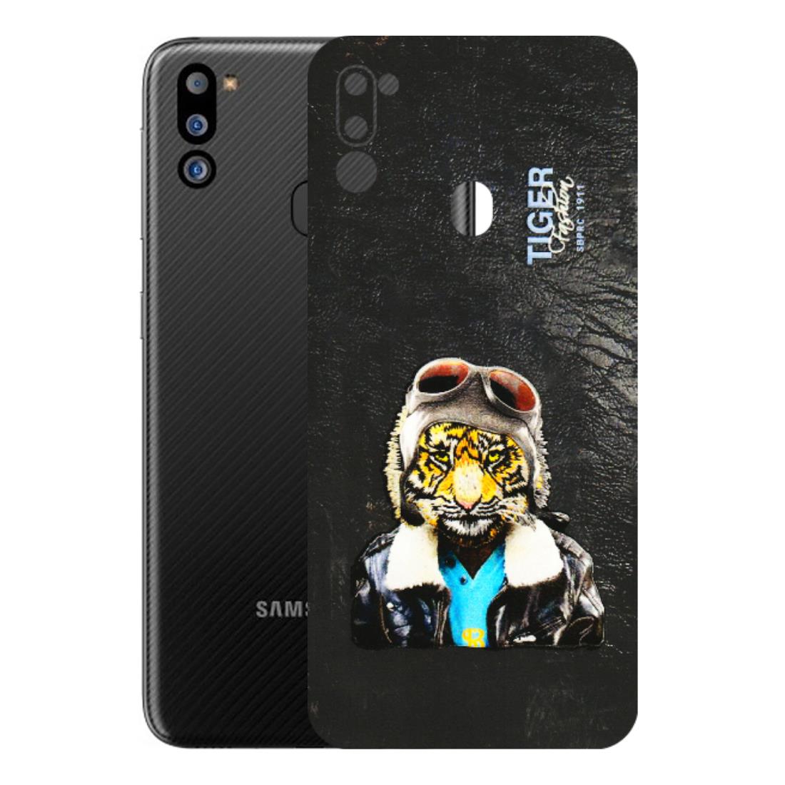 Samsung M/F/Note/Flip and C Phone Skins (All Models) - Rider Tiger - 3D Embossed Finish (L-113) Samsung Galaxy M21 2021