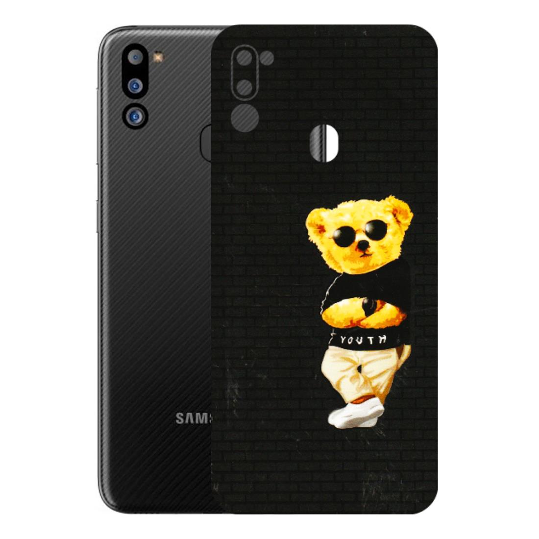 Samsung M/F/Note/Flip and C Phone Skins (All Models) - Classy Teddy Bear - 3D Embossed Finish (L-116) Samsung Galaxy M21 2021