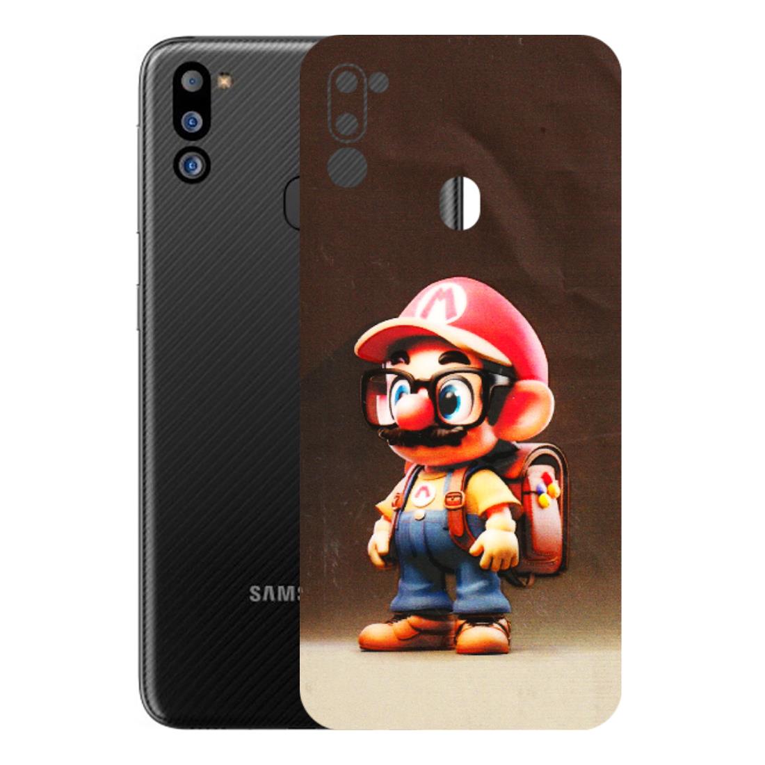 Samsung M/F/Note/Flip and C Phone Skins (All Models) - Little Mario - 3D Embossed Finish (L-119) Samsung Galaxy M21 2021