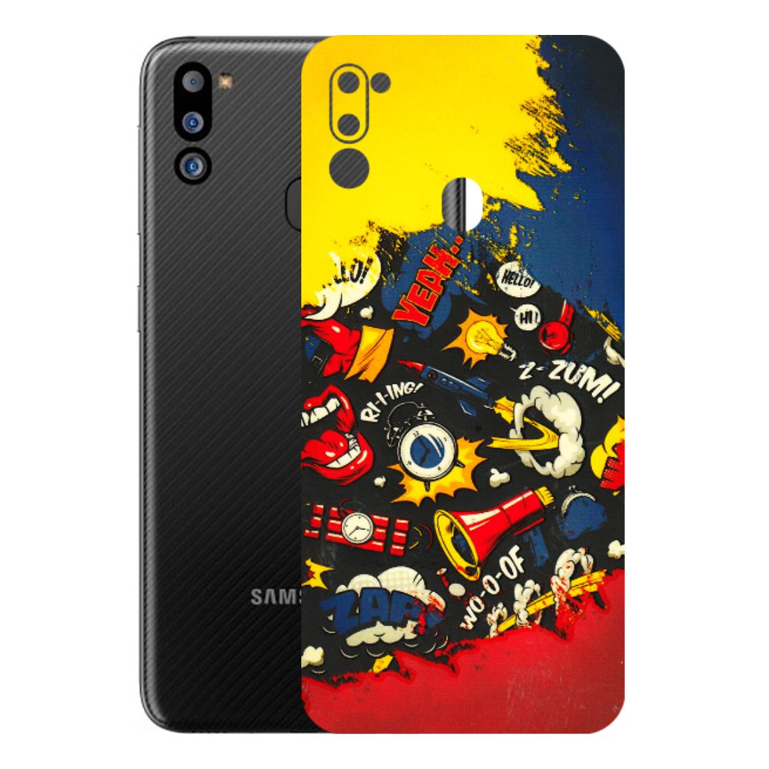Samsung M/F/Note/Flip and C Phone Skins (All Models) - Pacific Doodle Art - 3D Embossed Finish (L-120) Samsung Galaxy M21 2021