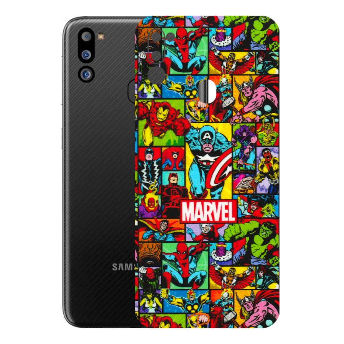 Samsung M/F/Note/Flip and C Phone Skins (All Models) - MARVELOUS Comic Characters - 3D Embossed Finish (L-129) Samsung Galaxy M21 2021