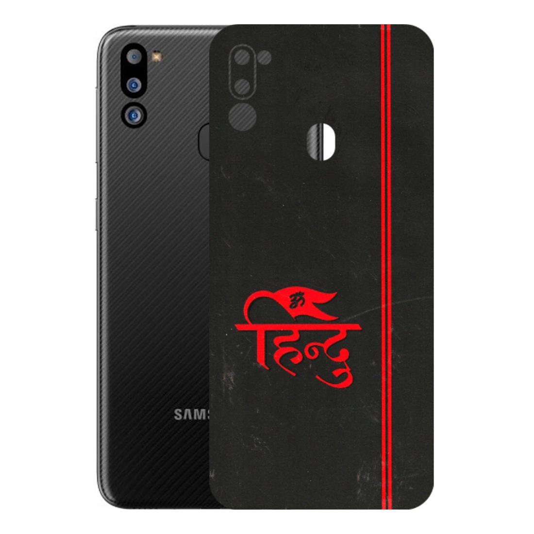Samsung M/F/Note/Flip and C Phone Skins (All Models) - Hindu Black - 3D Embossed Finish (L-153) Samsung Galaxy M21 2021