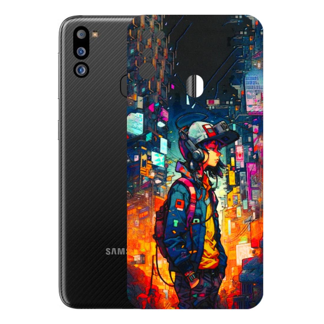Samsung M/F/Note/Flip and C Phone Skins (All Models) - Street Anime Guy - 3D Embossed Finish (L-158) Samsung Galaxy M21 2021