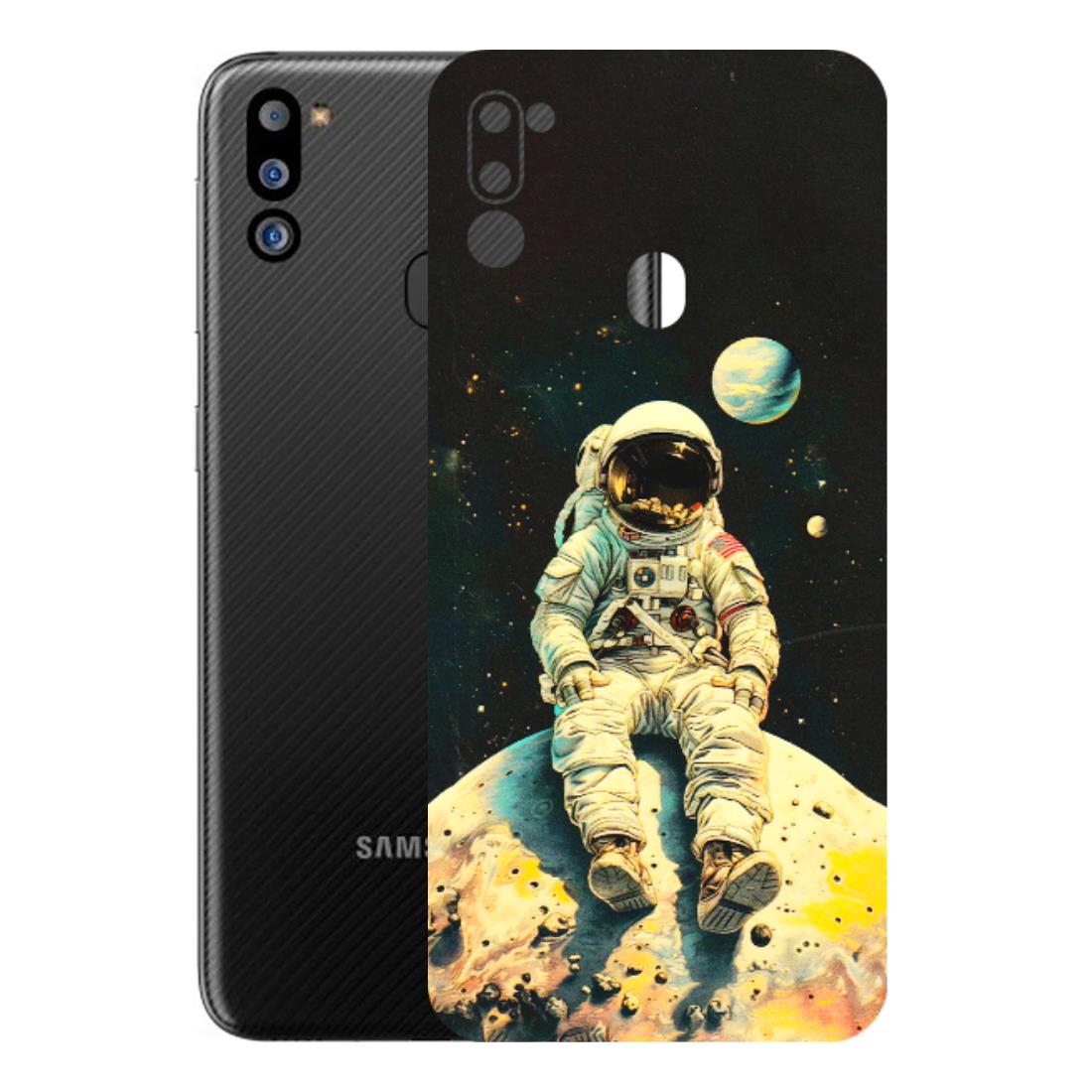 Samsung M/F/Note/Flip and C Phone Skins (All Models) - Astronaut in Space - 3D Embossed Finish (L-16) Samsung Galaxy M21 2021