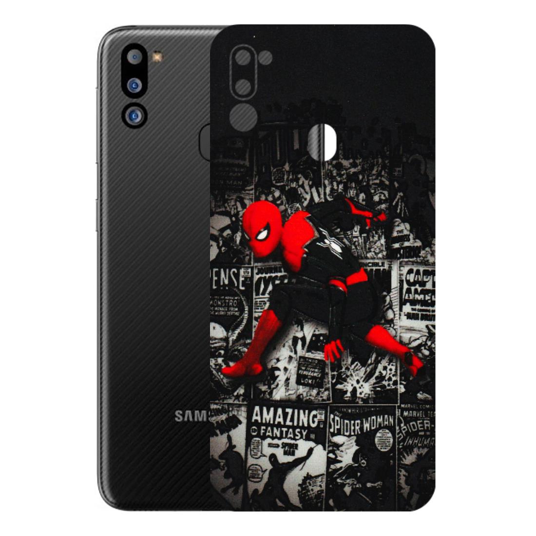 Samsung M/F/Note/Flip and C Phone Skins (All Models) - SpiderMan New - 3D Embossed Finish (L-162) Samsung Galaxy M21 2021