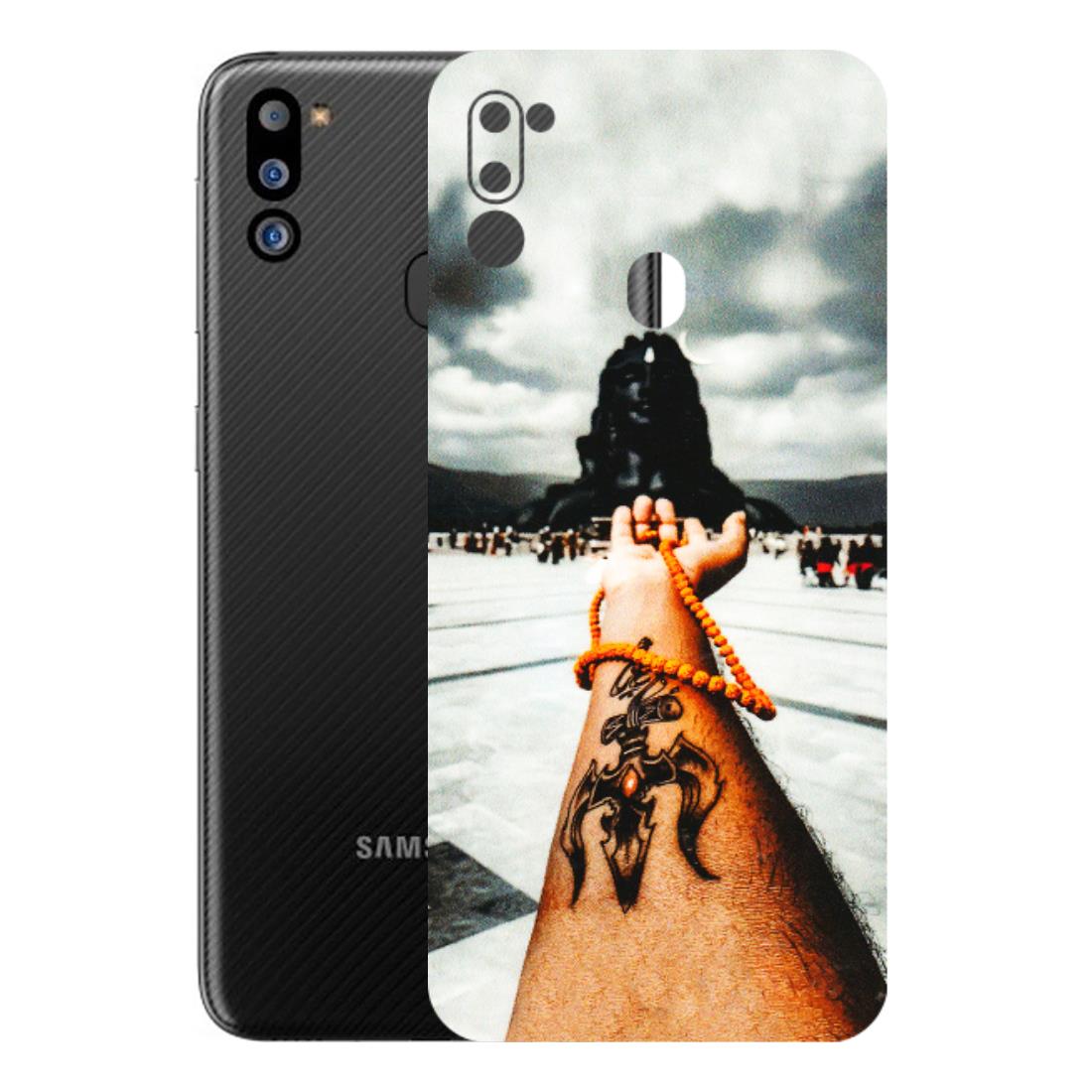 Samsung M/F/Note/Flip and C Phone Skins (All Models) - Jai Adiyogi Mahakaal - 3D Embossed Finish (L-164) Samsung Galaxy M21 2021