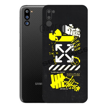 Samsung M/F/Note/Flip and C Phone Skins (All Models) - Anti Social Graffiti - 3D Embossed Finish (L-198) Samsung Galaxy M21 2021