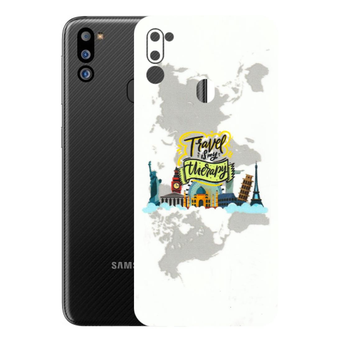 Samsung M/F/Note/Flip and C Phone Skins (All Models) - Travel Therapy - 3D Embossed Finish (L-199) Samsung Galaxy M21 2021