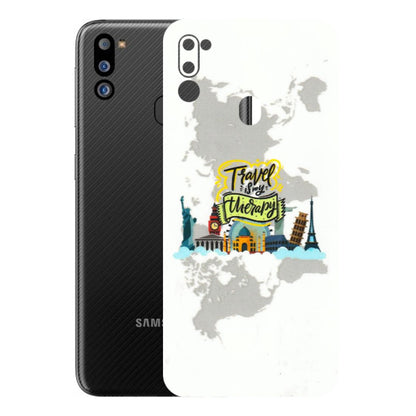 Samsung M/F/Note/Flip and C Phone Skins (All Models) - Travel Therapy - 3D Embossed Finish (L-199) Samsung Galaxy M21 2021
