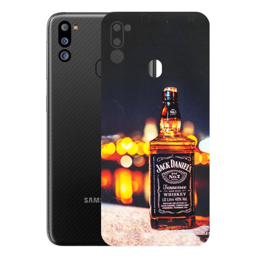 Samsung M/F/Note/Flip and C Phone Skins (All Models) - JD Whiskey Bottle - 3D Embossed Finish (L-20) Samsung Galaxy M21 2021