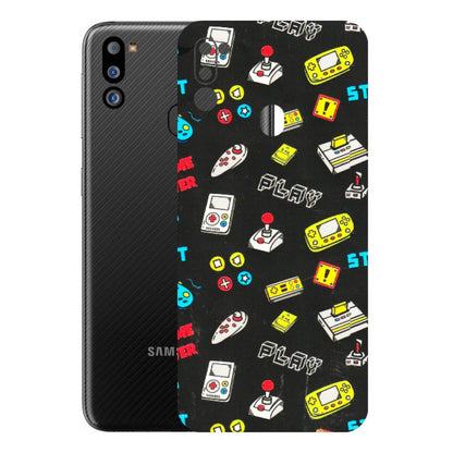 Samsung M/F/Note/Flip and C Phone Skins (All Models) - Gaming Doodles - 3D Embossed Finish (L-224) Samsung Galaxy M21 2021