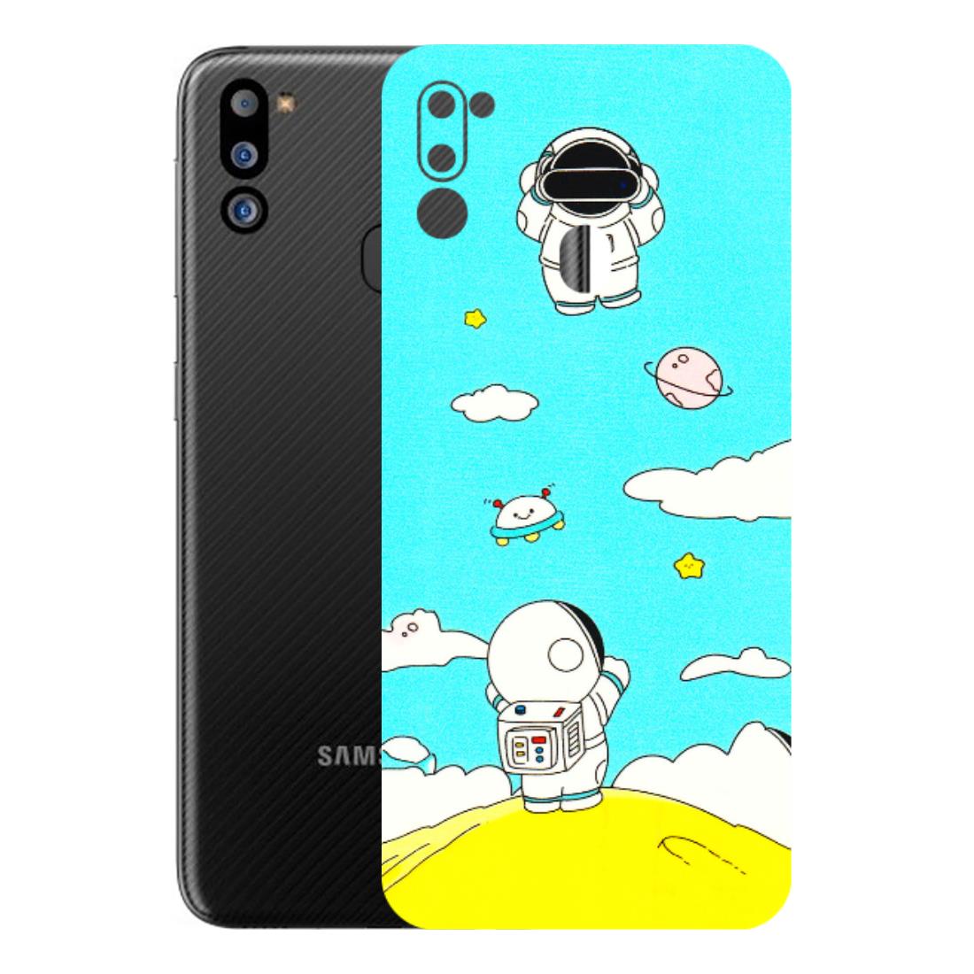 Samsung M/F/Note/Flip and C Phone Skins (All Models) - Blue Skies Astro Float - 3D Embossed Finish (L-230) Samsung Galaxy M21 2021