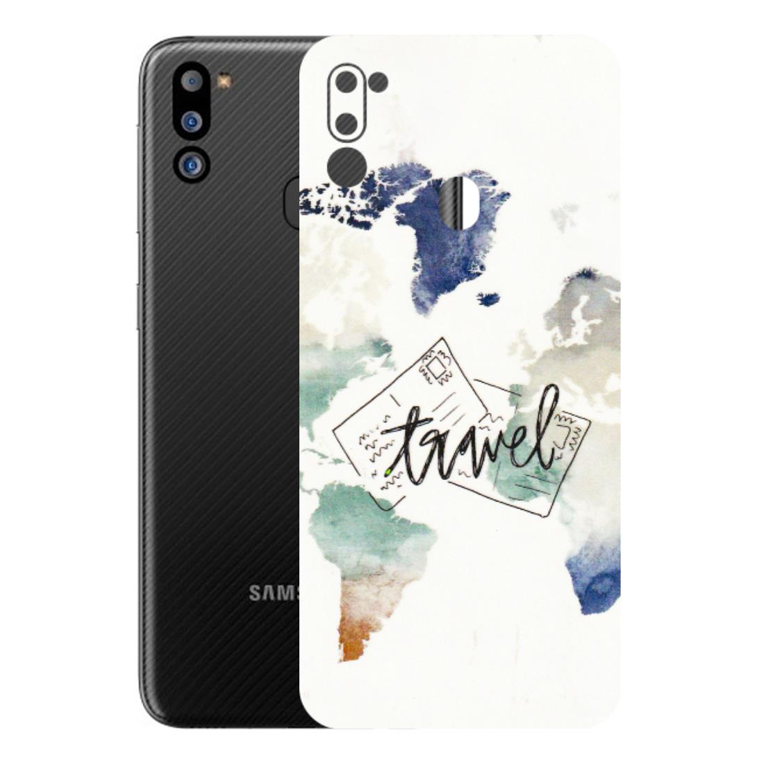 Samsung M/F/Note/Flip and C Phone Skins (All Models) - Travel The World - 3D Embossed Finish (L-232) Samsung Galaxy M21 2021