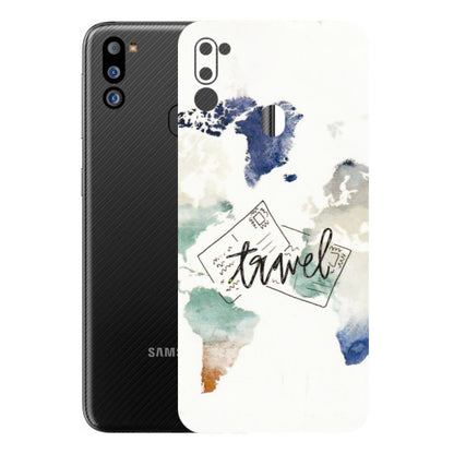 Samsung M/F/Note/Flip and C Phone Skins (All Models) - Travel The World - 3D Embossed Finish (L-232) Samsung Galaxy M21 2021