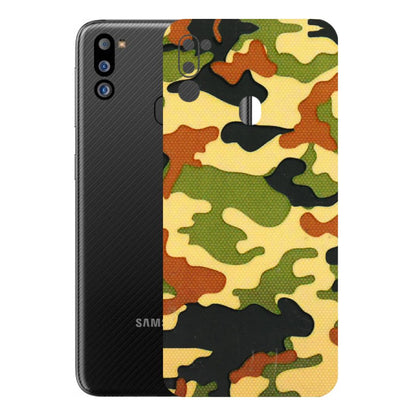 Samsung M/F/Note/Flip and C Phone Skins (All Models) - Indian Military - 3D Embossed Finish (L-234) Samsung Galaxy M21 2021