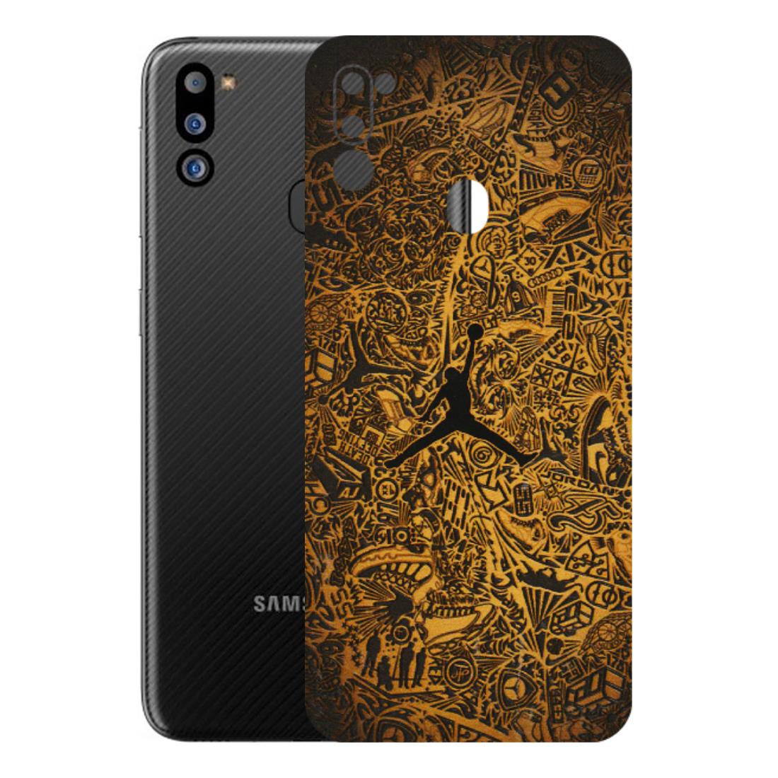 Samsung M/F/Note/Flip and C Phone Skins (All Models) - Premium Gold Basketball Player - 3D Embossed Finish (L-236) Samsung Galaxy M21 2021