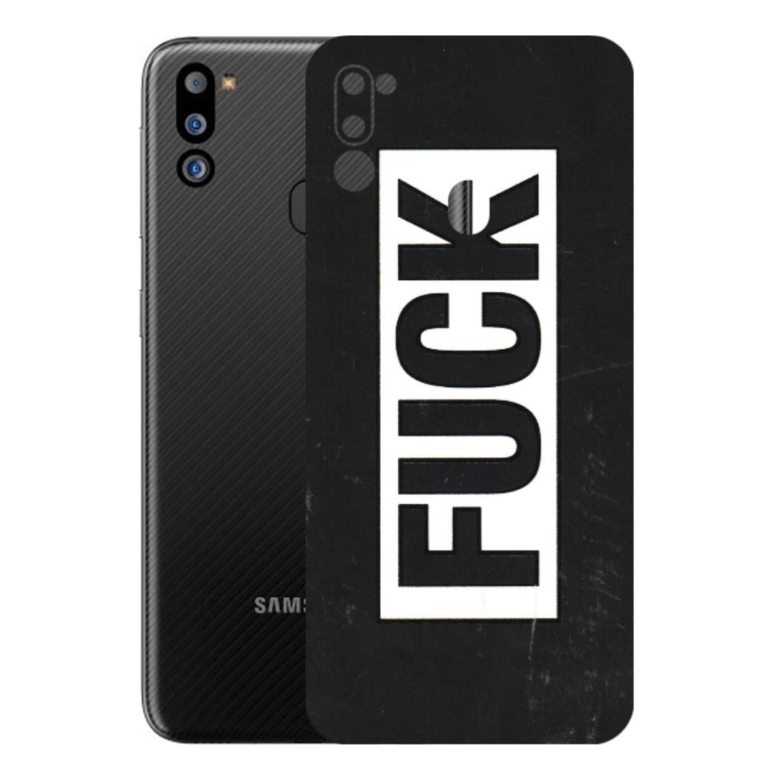 Samsung M/F/Note/Flip and C Phone Skins (All Models) - The F Word - 3D Embossed Finish (L-255) Samsung Galaxy M21 2021